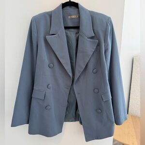 Women's Blue Double-Breasted Blazer Sz Small